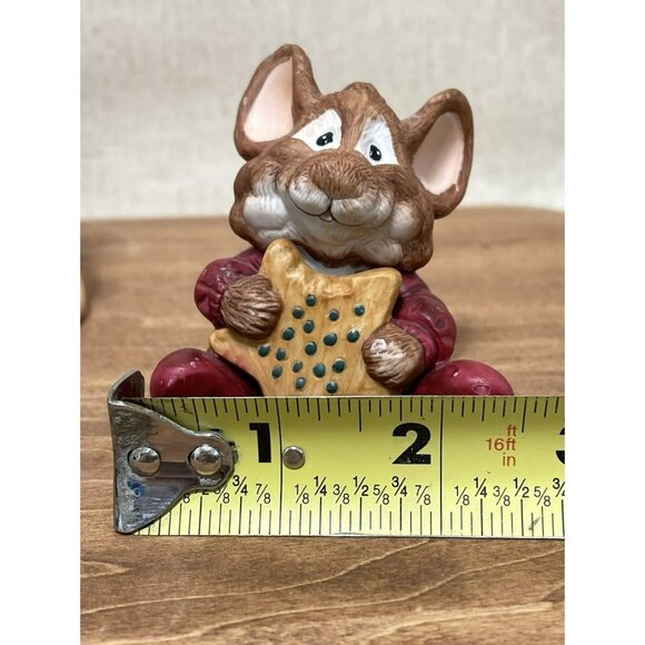 Vtg 1990 Enesco AMY WULFING Adorable Mouse Holding STAR COOKIE Sprinkle Figure - Picture 3 of 7